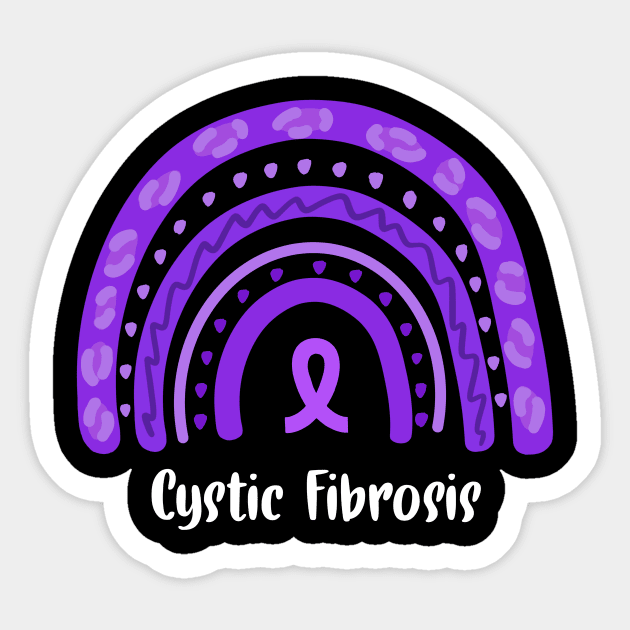 Cystic Fibrosis Rainbow Awareness Sticker by MerchAndrey